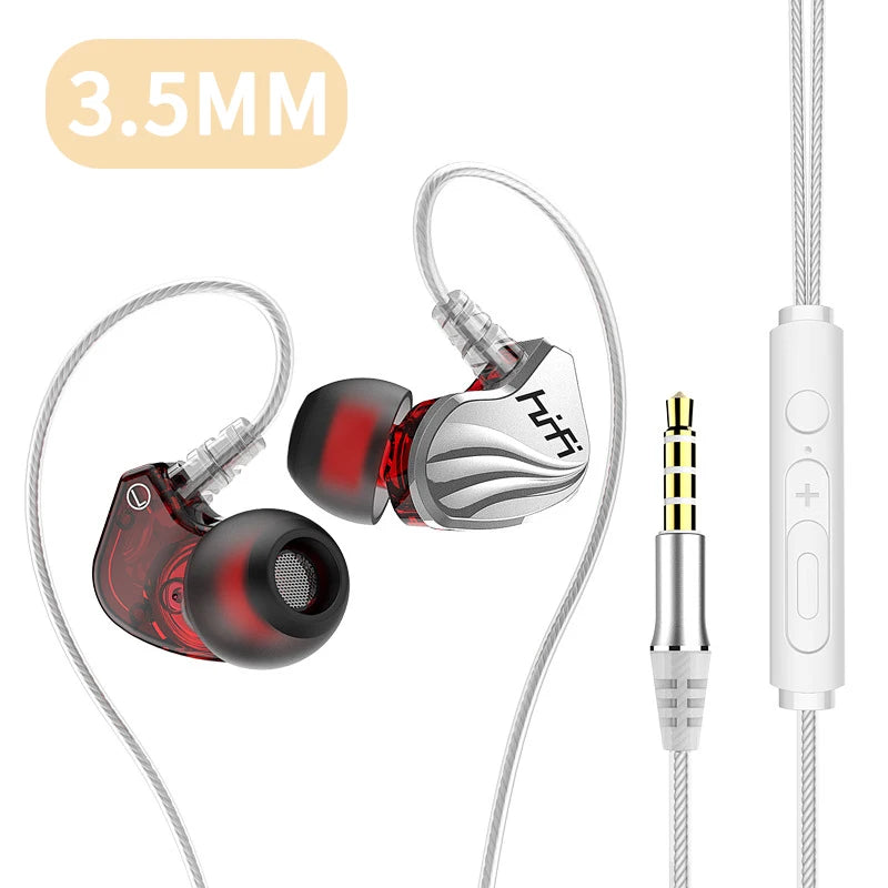 Wired Earphone 3.5mm AUX/Type C In-Ear HIFI 6D Surround Bass In-Ear Game Music Headsets With MIC For Samsung Huawei Xiaomi PC Oasis Select S2000 3.5MM Silver