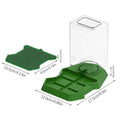Reptile Water Dispenser Reptile Water Dish Bowl Anti-slip Large Capacity Turtle Feeders Waterer For Snake Terrarium Tank Oasis Select Green