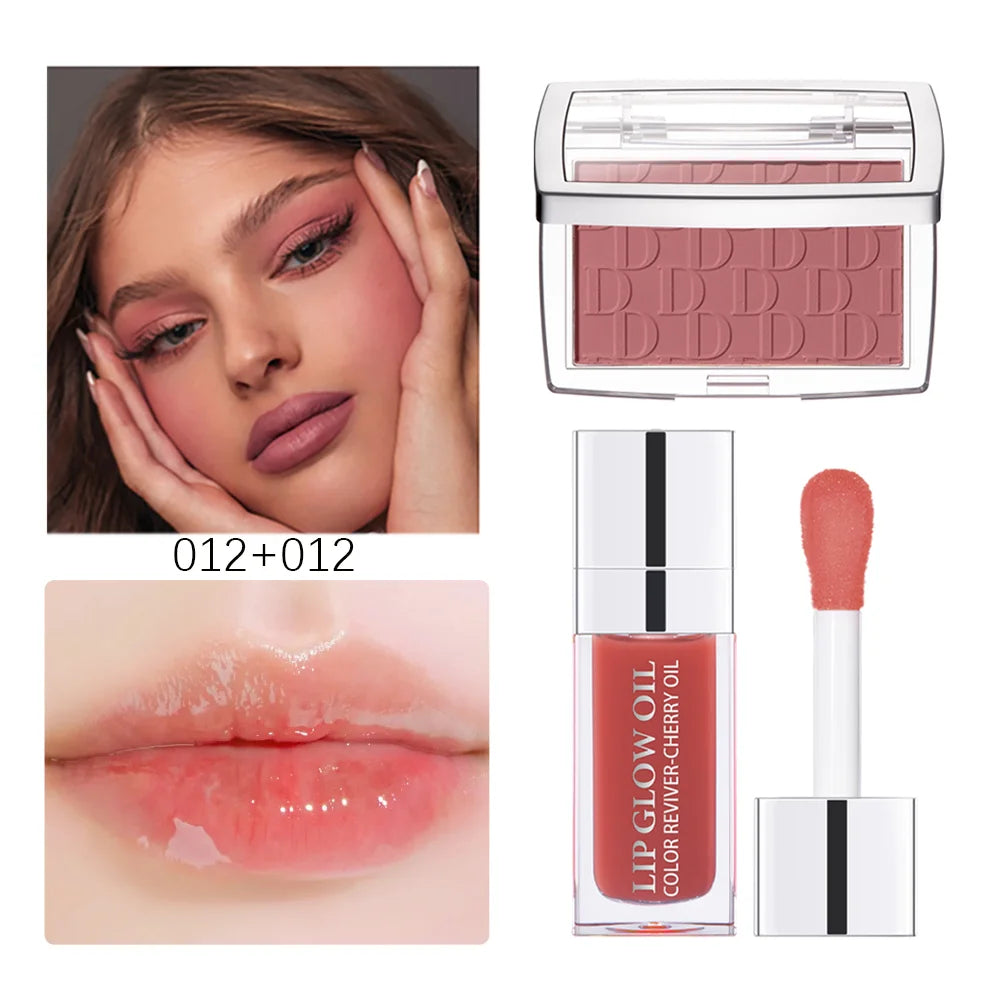 ibcccndc Lip Glow Oil & Matte Blush Set | Hydrating Makeup Kit