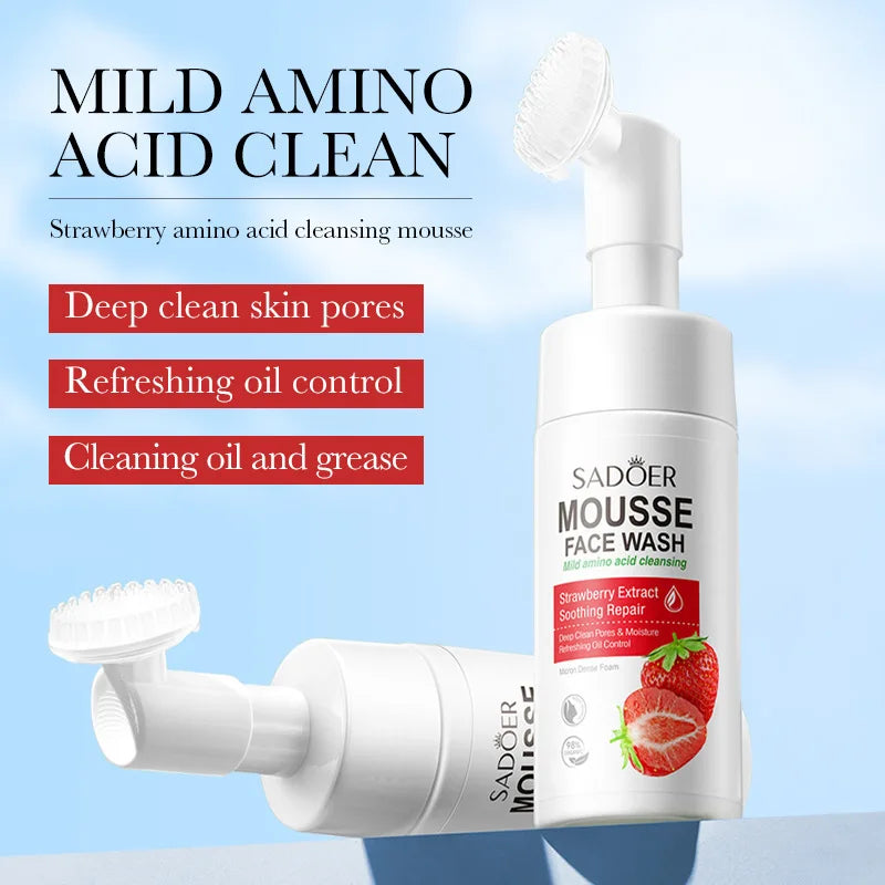 SAODER Fruit Foam Facial Cleanser – Korean Moisturizing Wash Foam Facial Cleanser Oasis Select
