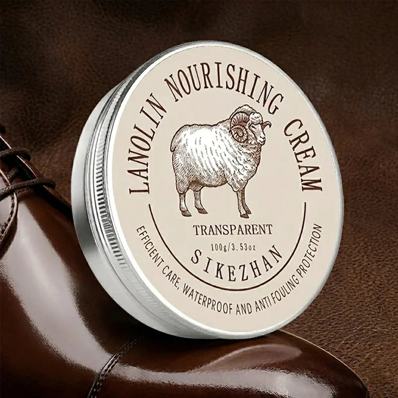 Premium Lanolin Leather Shoe Cream, Waterproofing Conditioner Balsam & Shine Care Wax Polish for Luxury Smooth Leather Boots Oasis Select