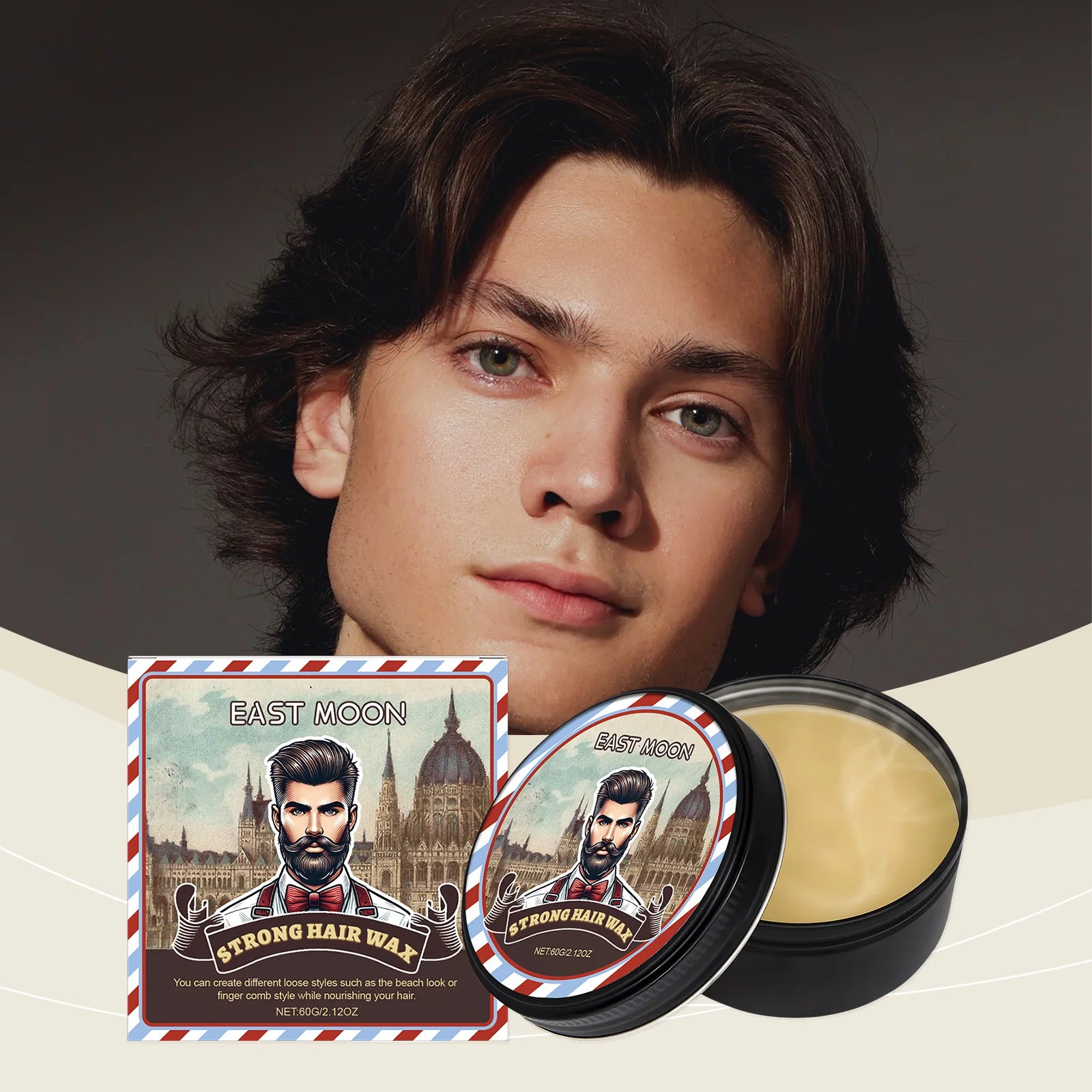 East Moon Strong Hair Wax Long Lasting Stying Non Greasy Soften Smoothing Edge Control Barbershop Tools Unisex Hairdressing Care Oasis Select