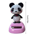 Solar Power Cute Panda Car Dashboard Decorations Automatic Head Swinging Doll Car Dashboard Ornament Gift Auto Interior Decor Oasis Select 1PC