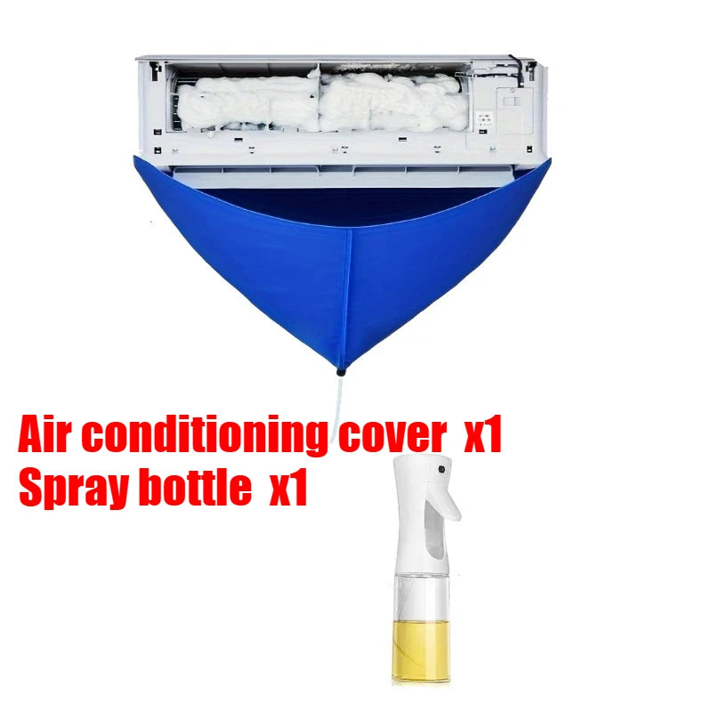 100cm Thickened Cleaner Air Coditioning Cleaning Cover Bag PVC with Water Pipe Home 1-1.5P Split Hanging Air Conditioner Tools Oasis Select 2pcs-cloth-bottle