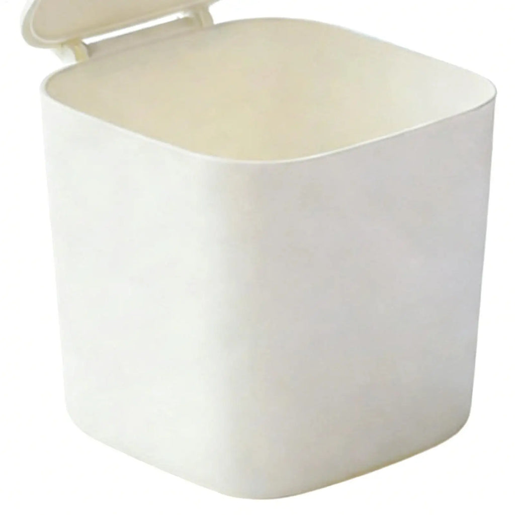Mini Desktop Trash Can with Flip Lid | Compact Desk Bin