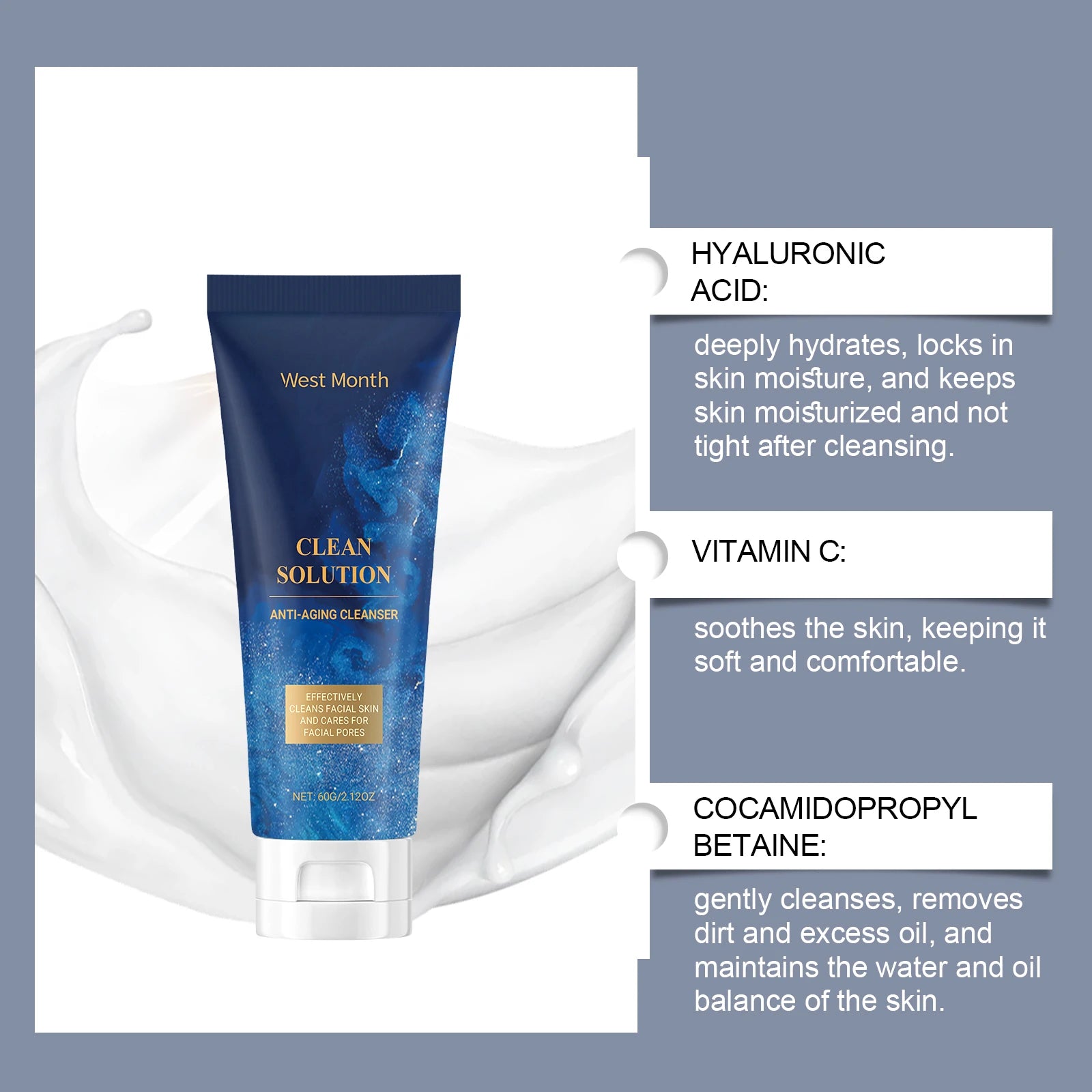 WEST MONTH Anti-Aging Facial Serum – Firming, Lifting & Wrinkle Cream Anti-Aging Face Serum Oasis Select