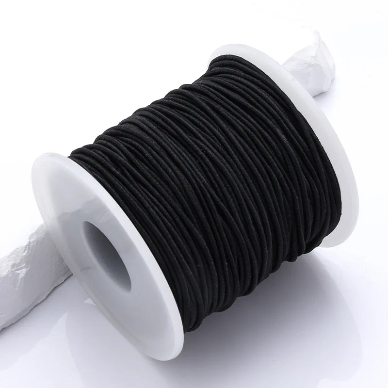 50M/Roll Elastic Cord 1mm Stretchy String Sturdy Bracelet String Elastic String for Bracelets Jewelry Making DIY Crafts Beading Oasis Select Black 1.2mm X 50m