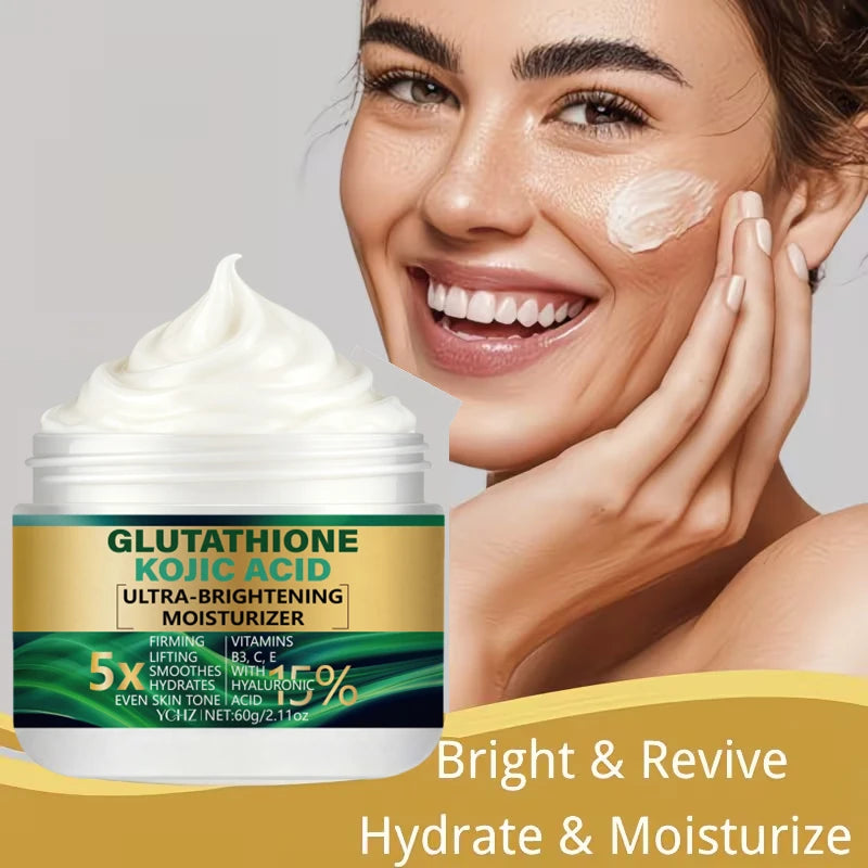 5X Glutathione & Kojic Acid Brightening Cream 60g | Day & Night