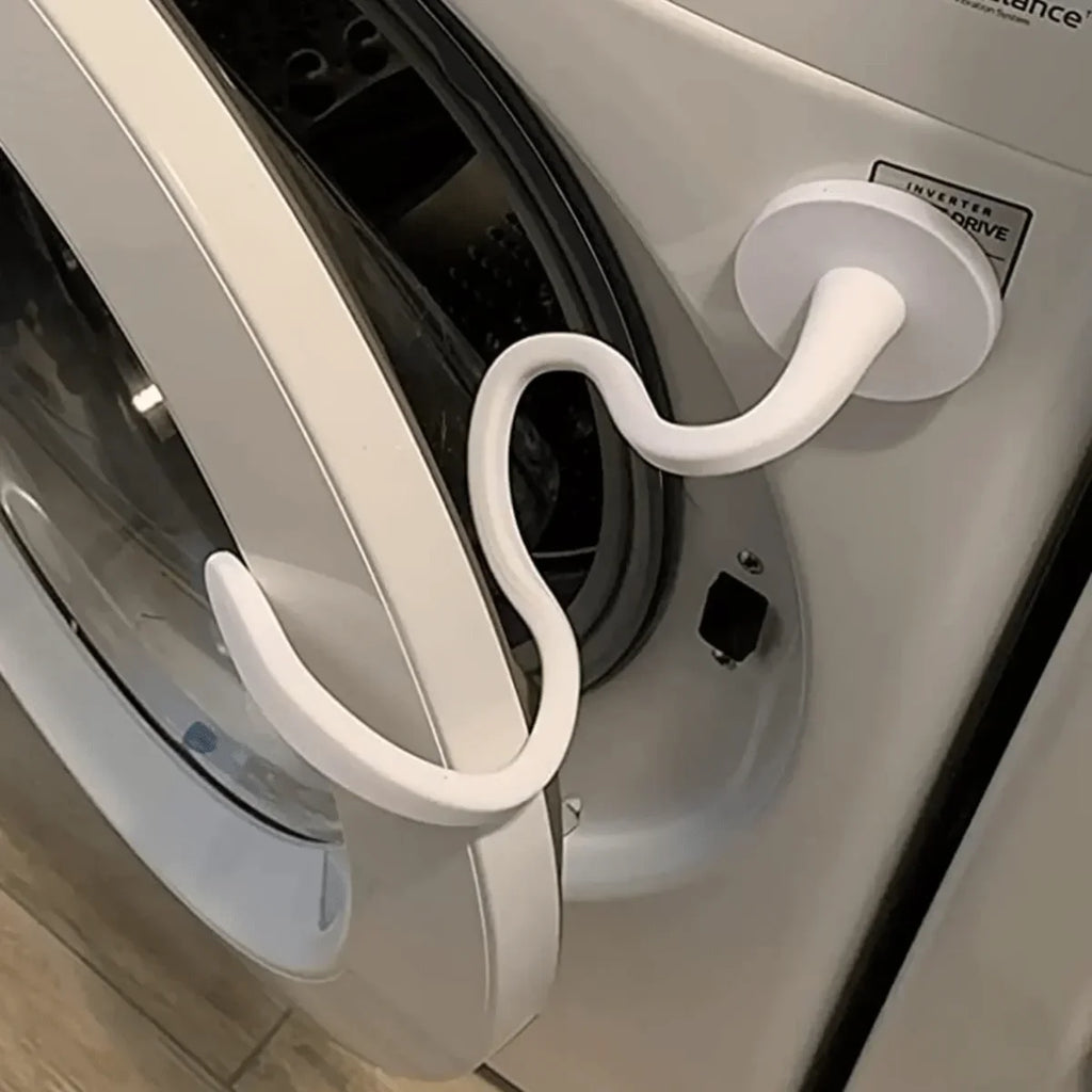Front Washing Machine Door Strong Magnet Bracket Strong Magnetic Washing Machine Door Door Bracket Magnet Snake-Shaped Silicone Oasis Select 2PCS White