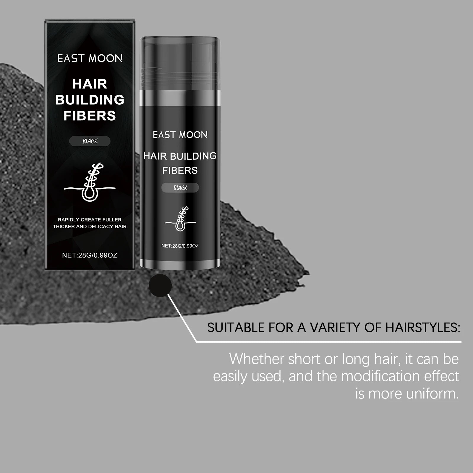Vitamin E Hair Building Fibers Powder Long Lasting Improve Bald Hairline Thinning Treatment Instant Regrowth Hair Growth Powders Oasis Select