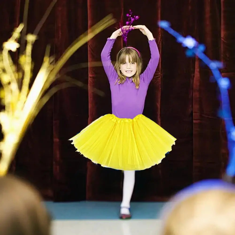 Girls' 3-Layer Tulle Tutu Skirt – Ballet & Party Ages 2–8 Girls Tutu Skirt Oasis Select