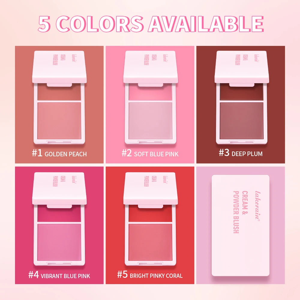 Blush Juvia's Cream Powder Matte Blush Makeup Rose Pan Long-lasting Wearing High Pigment Natural Matte Blush Duo Cosmtics Oasis Select