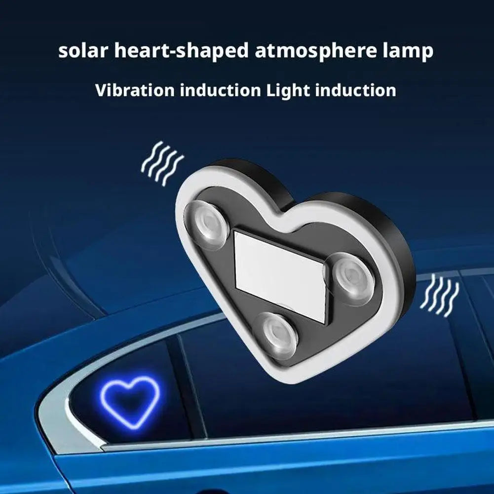 Solar Heart-Shaped Car Atmosphere Light | 5 LED Modes