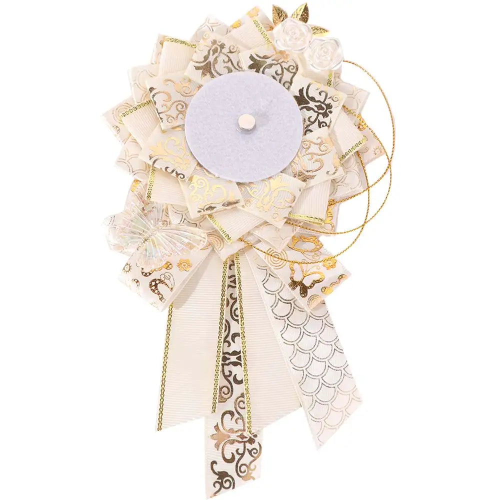 Ribbon Cosplay Ita Bags Rosette Protection Flower Pin Holder 58mm Badge Accessories Fill Backpack Badge Base Tray Itabag Decor Oasis Select White