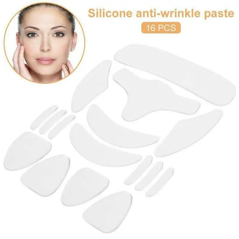 1/16pcs Reusable Silicone Patches Wrinkle Removal Sticker Anti Rimpel Pads Silicone Face Forehead Neck Eye Sticker Skin Care Oasis Select 16pcs set China