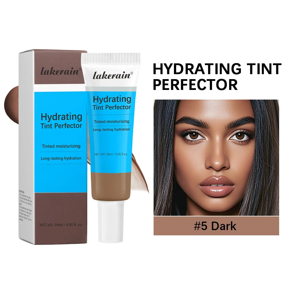 Lakerain Liquid Foundation Cream Moisturizing Lightweight Tinted Hydrating Cream Concealer Long-lasting Face Base Makeup Oasis Select 05 Dark