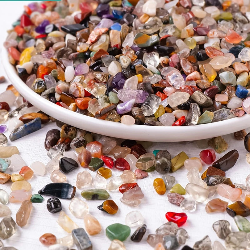 50/100g Natural Stone Crystal Chips Stone 3-12mm Irregular Gemstones Healing Crystal Loose Rocks Bead for Crafts, Vases Filler Oasis Select