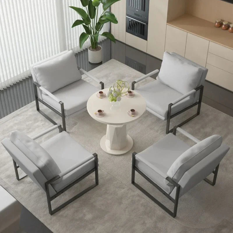 Nordic lazy sofa light luxury sales single wrought iron leisure chair balcony negotiation bedroom living room minimalist sofa Oasis Select