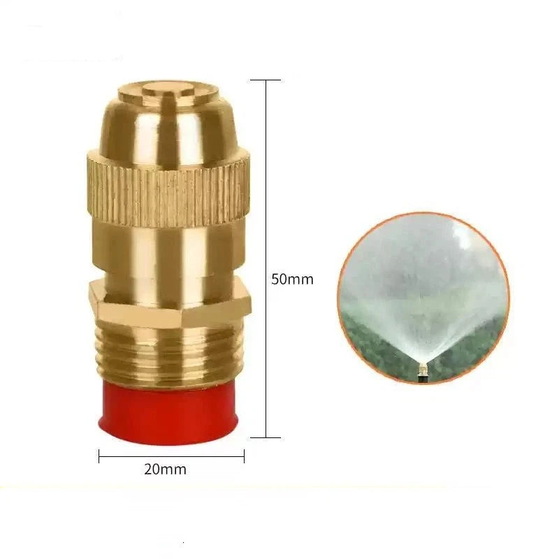 Brass Adjustable Garden Sprinkler Nozzle Set Multi Pattern Water Spray Nozzle For Lawn Irrigation Patio Plant Watering Oasis Select A1