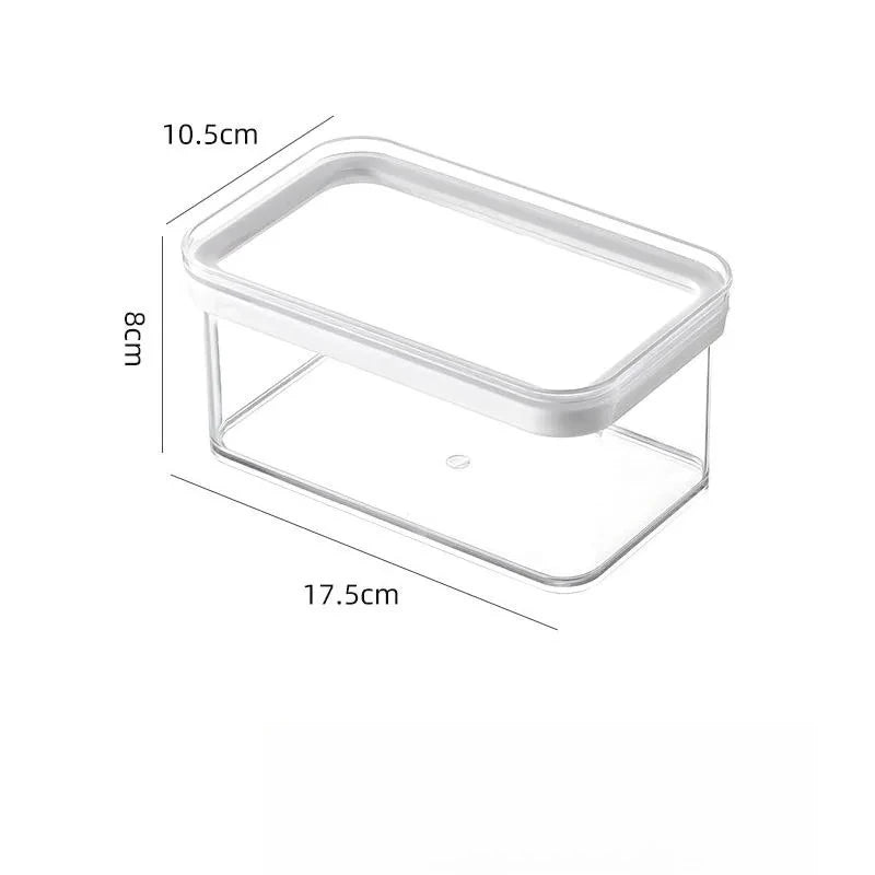 1pcs Food Grade Hanging Airtight Grain Storage Box Transparent Rectangular Moisture Proof Fresh-Keeping Container Oasis Select S