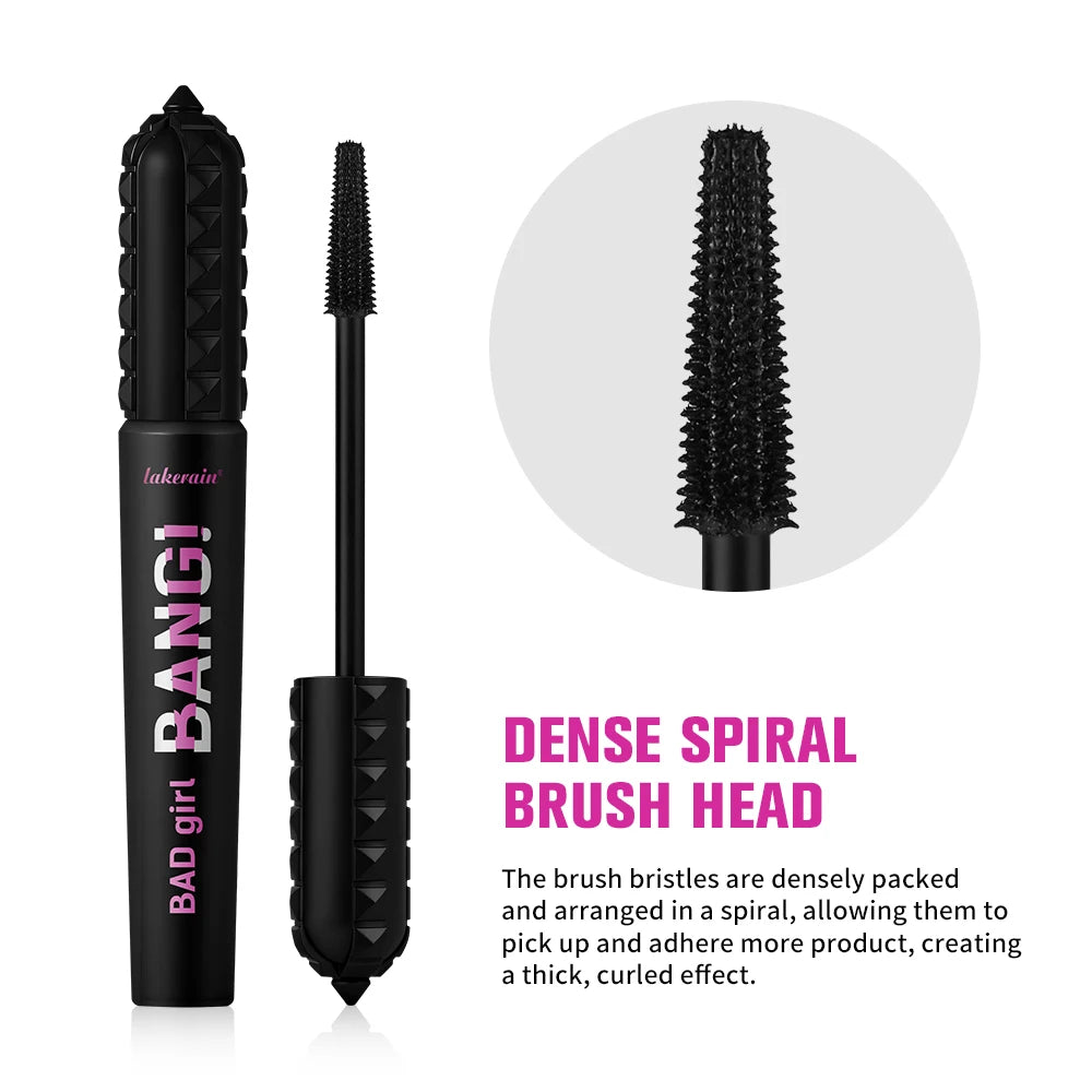 Black Waterproof Mascara 4D Lengthening Curling Volumizing Eyelash Extension Smudge Proof Long Lasting Korean Eye Makeup Oasis Select