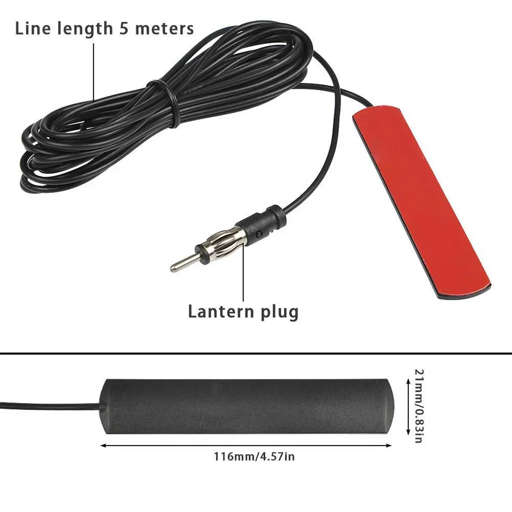 DC 5-12V Car Interior Hidden Amplified Antenna 85-860Mhz Car Electronic Radio Antenna Car Radio Patch Aerial for Truck Boat Auto Oasis Select