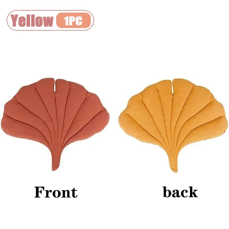1-8PCS Thick Cotton Leaf Shape Pet Mat Cat Bed Dog Crate Pad for Cage Soft Washable Anti Slip Floor Mat for Puppy Kitten Oasis Select Yellow-1PC