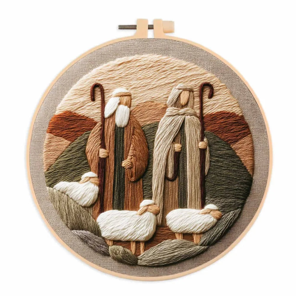 Christmas Cross Stitch Nativity Scene Embroidery Kit Non-finished Products DIY DIY Religious Vintage Embroidery Cross Stitch Set Oasis Select style 2