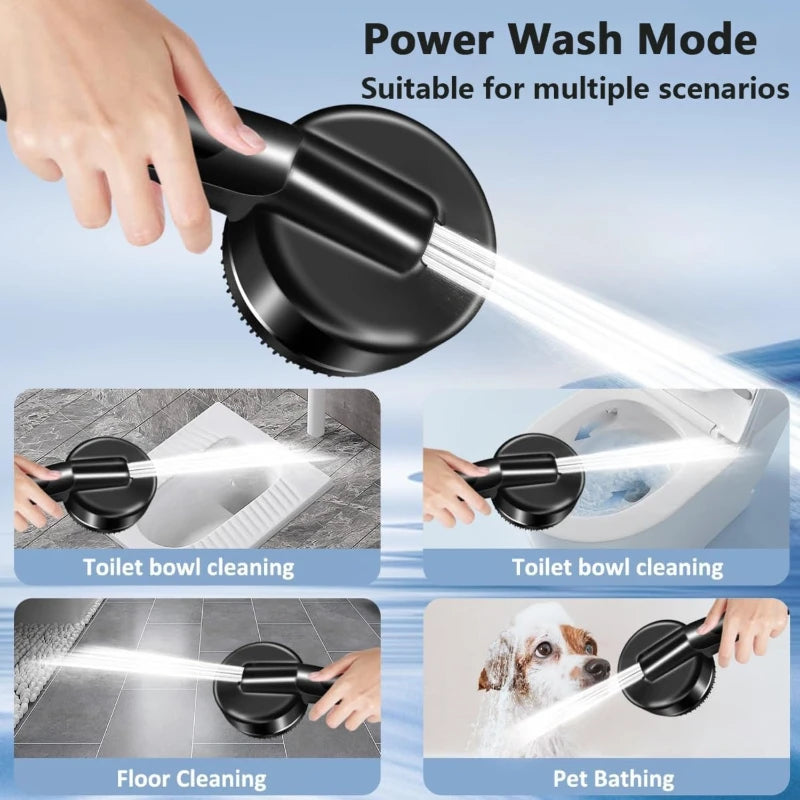 Shower Head 4 Modes Self-cleaning Water Saving Adjustable High Pressure Showerhead Handheld Spray Hangable Bathroom Accessories Oasis Select