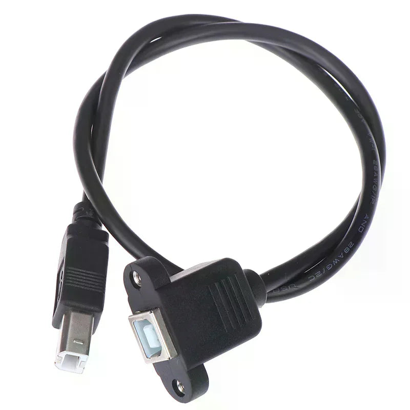 USB 2.0 Type B Male to Type B Female Printer Extension Cable With Panel Mount Oasis Select