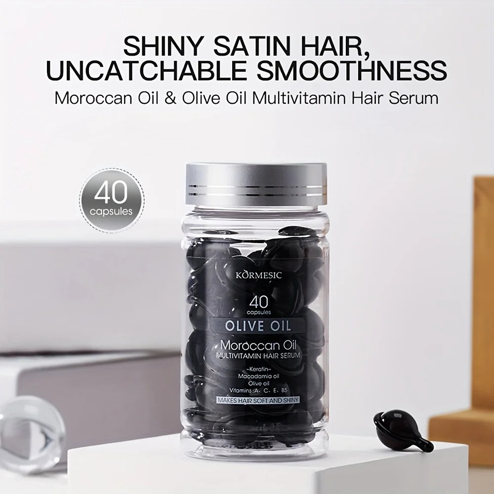 Moroccan Olive Oil Hair Capsule Essence Oil – Smooth & Moisturize Hair Essence Oil Oasis Select