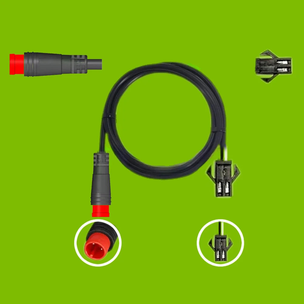 Waterproof extension cable for electric bike brake 2 pin male to female connector suitable for scooters and mountain bikes 830mm Oasis Select male to SM female