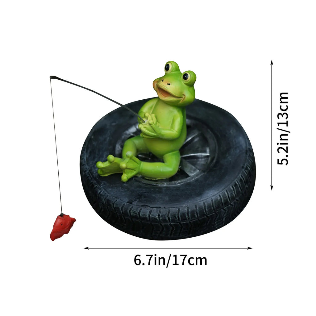 Resin Floating Frog Statue | Garden Pond & Home Decor Sculpture Garden Frog Sculpture Oasis Select