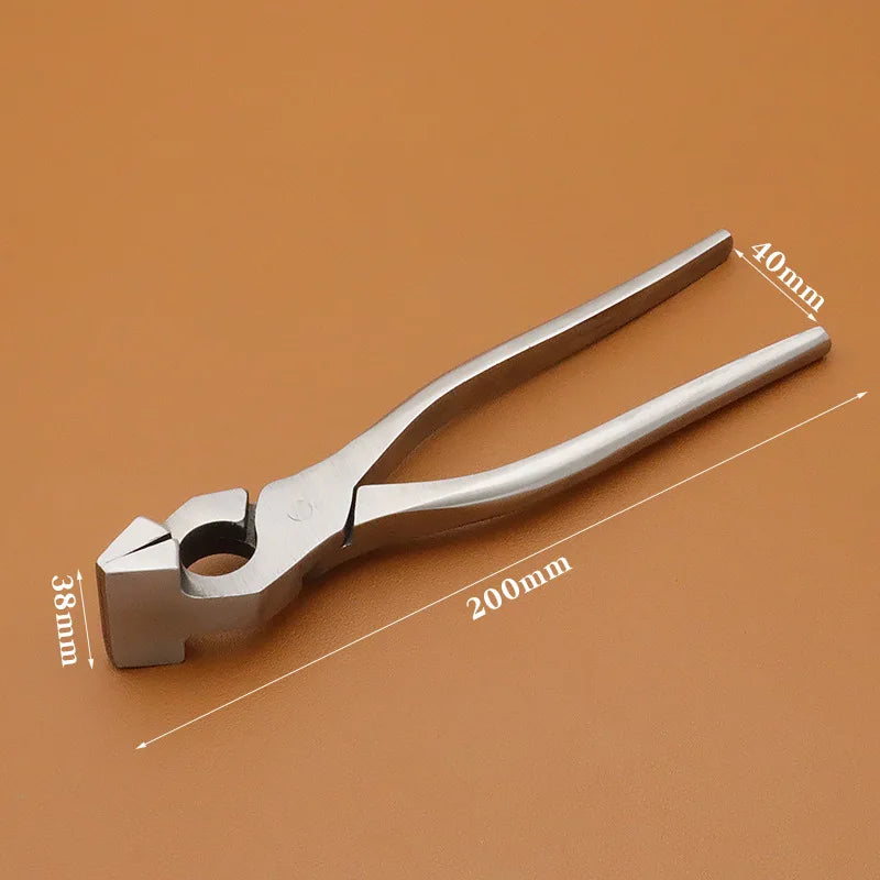 JUSTINLAU Handmade Leather Pliers Stainless Steel Labor Saving Leather Pliers Leather Making Trimming and Shaping Tool Set Oasis Select straight head