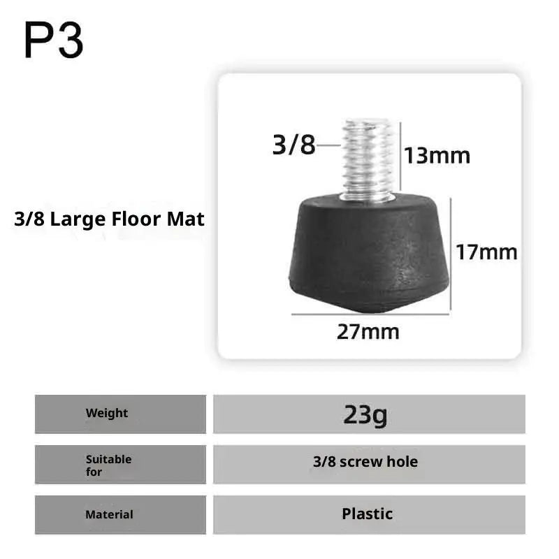 1Pc Universal Anti-slip Rubber Foot Pad Feet Spike 3/8 Inch 1/4 Inch M8 Photography Accessories For Tripod Monopod Oasis Select 3
