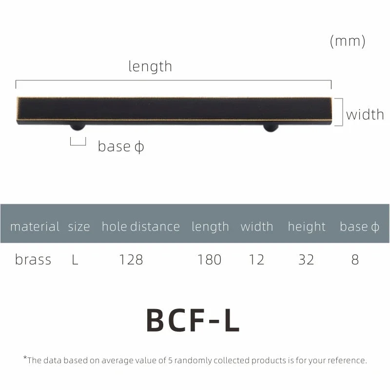 Brass Furniture Handles Modern Wardrobe Dresser Cupboard Drawer Cabinet Door Long Square Black/Gold Pulls Knobs Oasis Select BCF-L