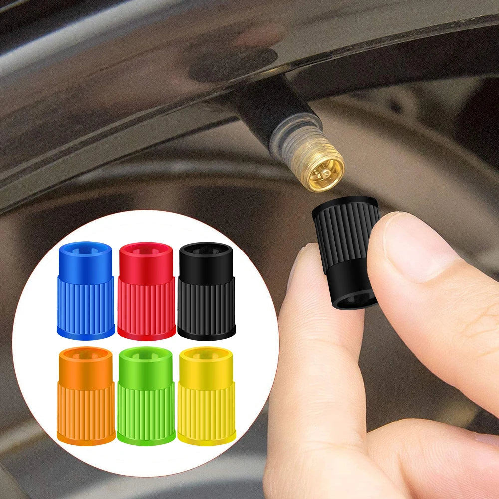 Tire Stem Valve Caps with Valve Core Remover Tool Plastic Dust Caps Universal for Cars, Bike and Bicycle, Trucks, Motorcycles Oasis Select