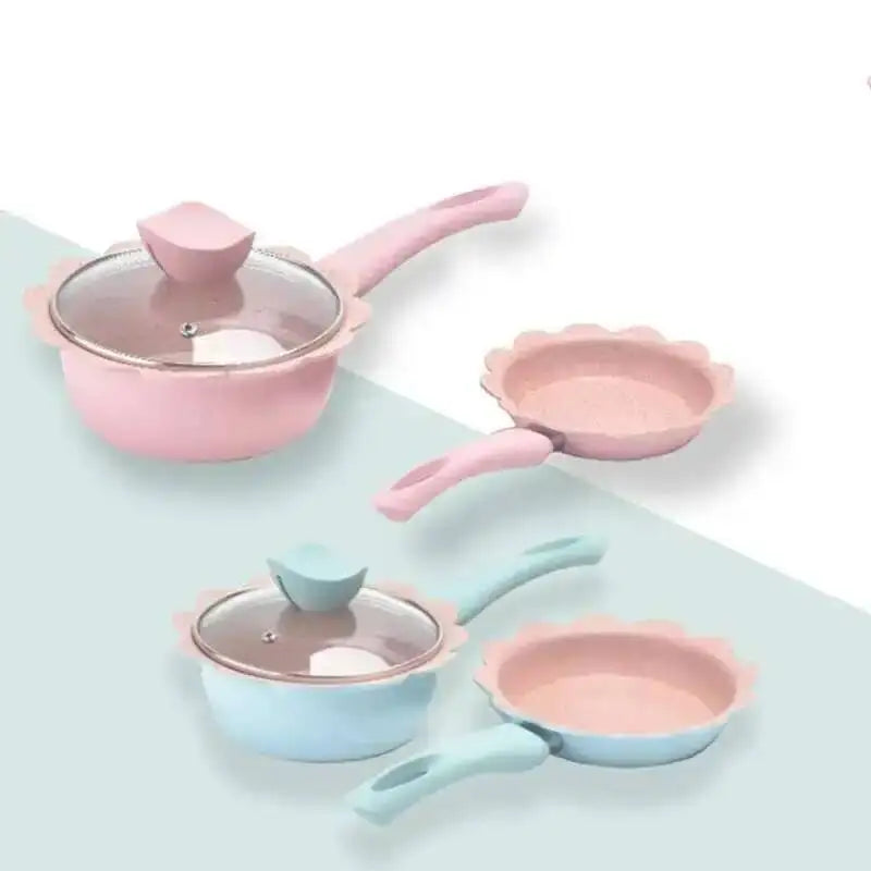 16cm Baby Food Non-stick Pan Supplement Pot Maifan Stone Children Milk Pot Soup Noodle Omelette Pot Oasis Select