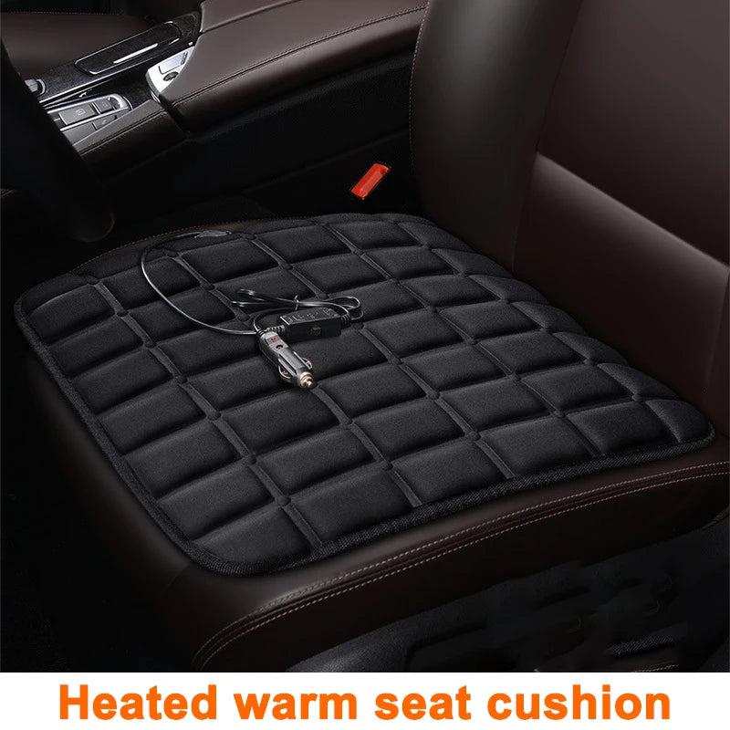 Car Seat Heated Cover 12V Electric Heating Pads Front Seat Cushion Adjustable Temperature Universal Winter Auto Seat Warmer Pad Oasis Select with heating