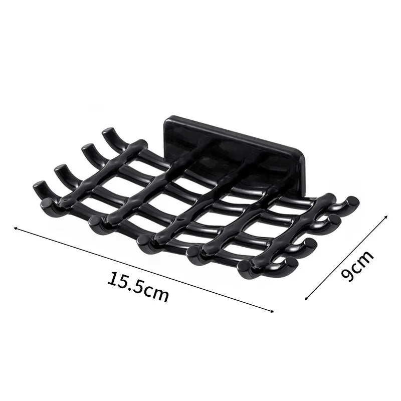 Soap Box Wall Mounted Drainage Shelf For Home Use No Punching High-end Bathroom New Soap Dish Rack Hooks For High-end Bathrooms Oasis Select