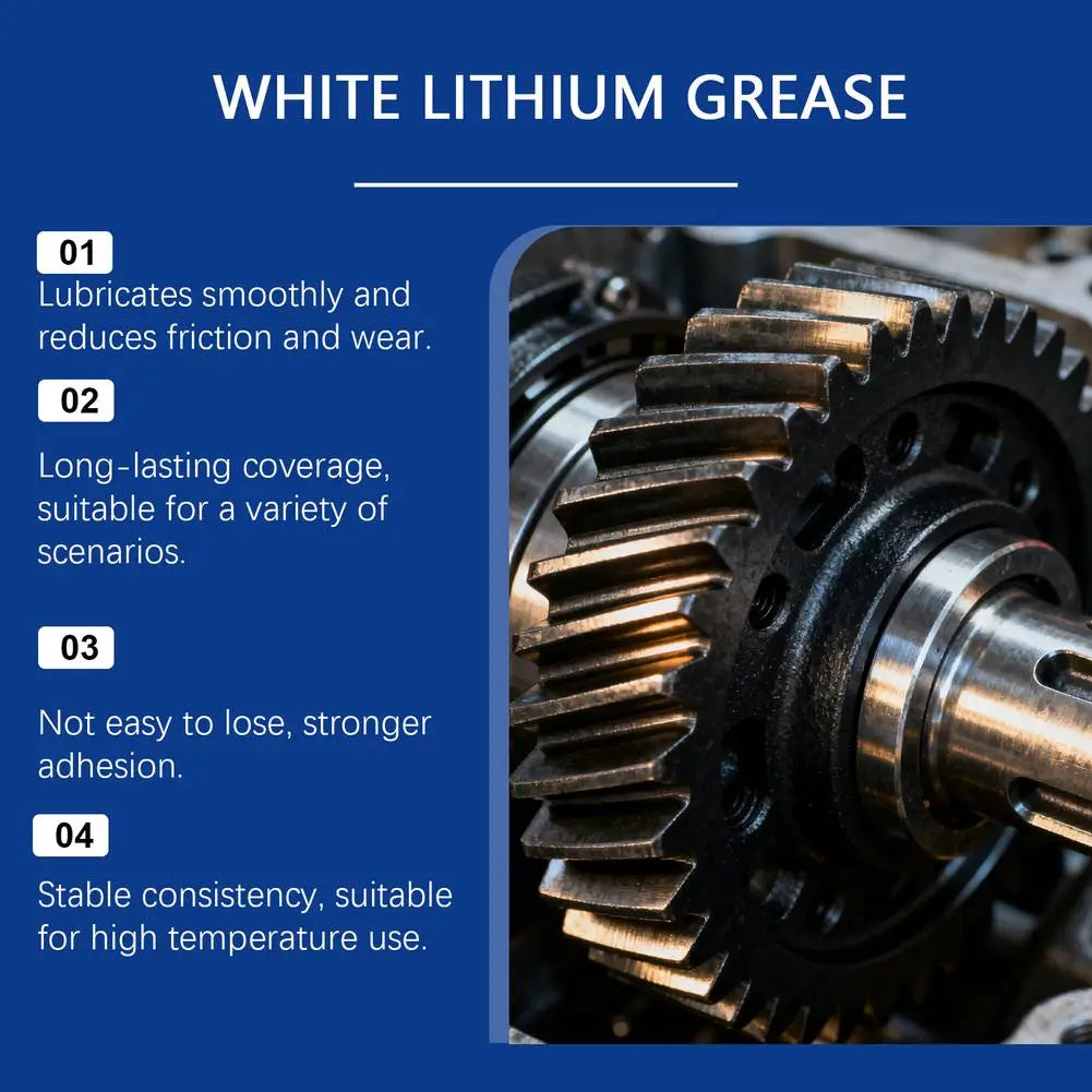 White Grease Lithium High-Temperature Resistance Vehicle Lube Auto Gear Lubricating Cream Automotive Grease Lithium-based Grease Oasis Select