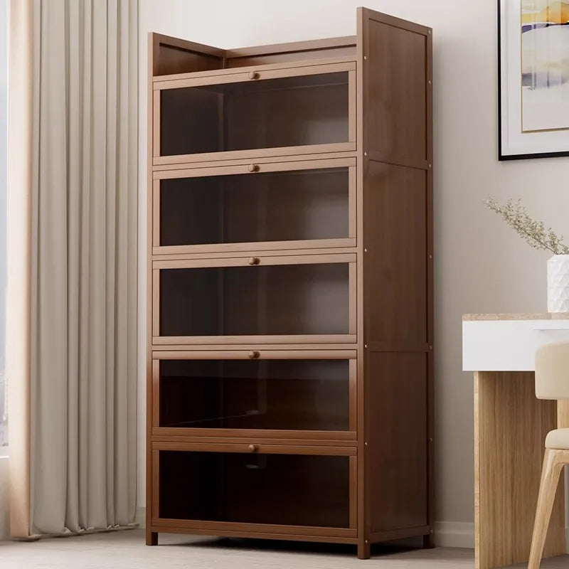 Bookshelf, bookcase, dust-proof floor-standing storage rack, household children and students storage rack with doors Oasis Select