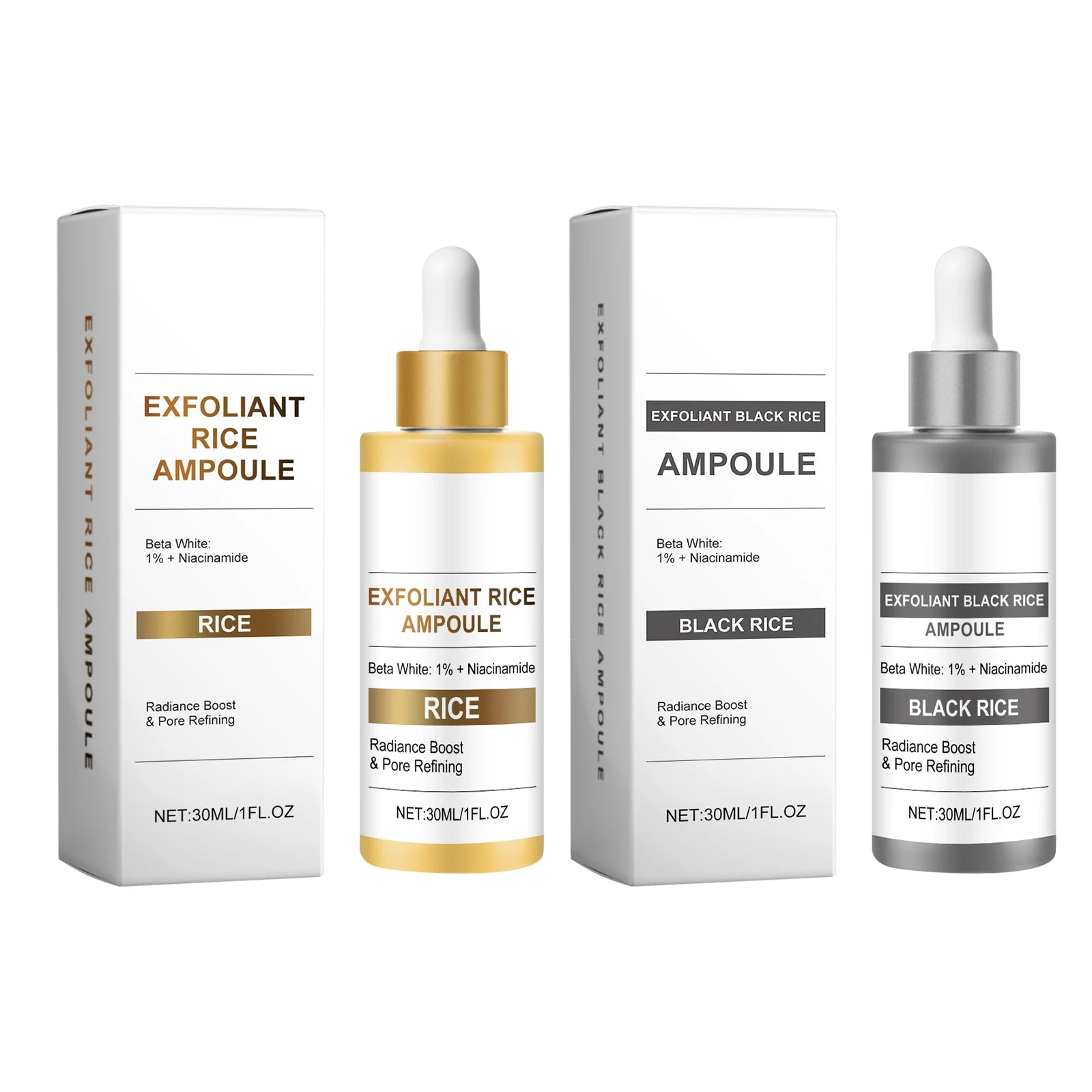 Black Rice Brightening Exfoliant Ampoule – Face & Body Scrub