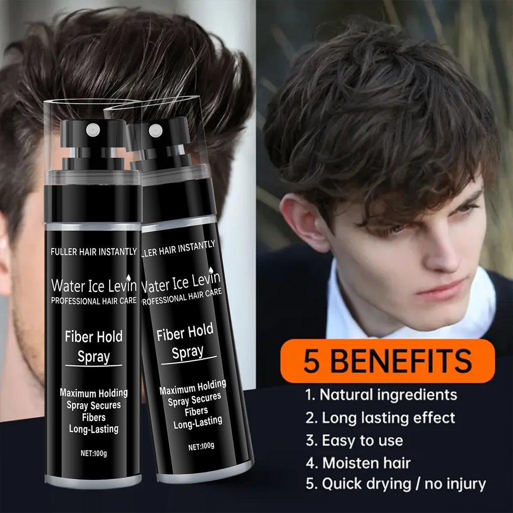 Fiber Spray, 100 ml - Easy to Use, Long-Lasting Volume and Texture, Suitable for All Hair Types, with a Natural and Full Appearance Oasis Select
