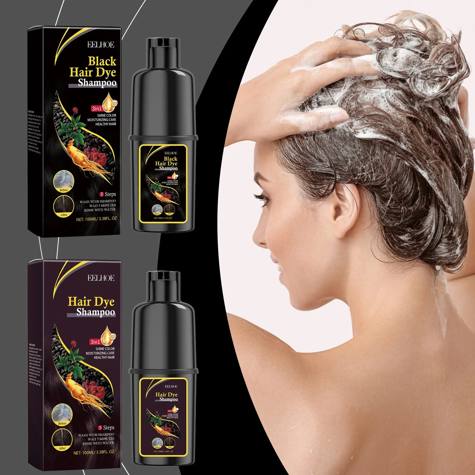 EELHOE Herbal Hair Darkening Shampoo – Polygonum Multiflorum