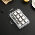 Chilling Rock Reusable Chilling Stones 4/6/8 Pcs Stainless Steel Ice Cubes Set Wine Cooling Cube Party Bar Kitchen Tool Oasis Select 8 Pcs with Tong