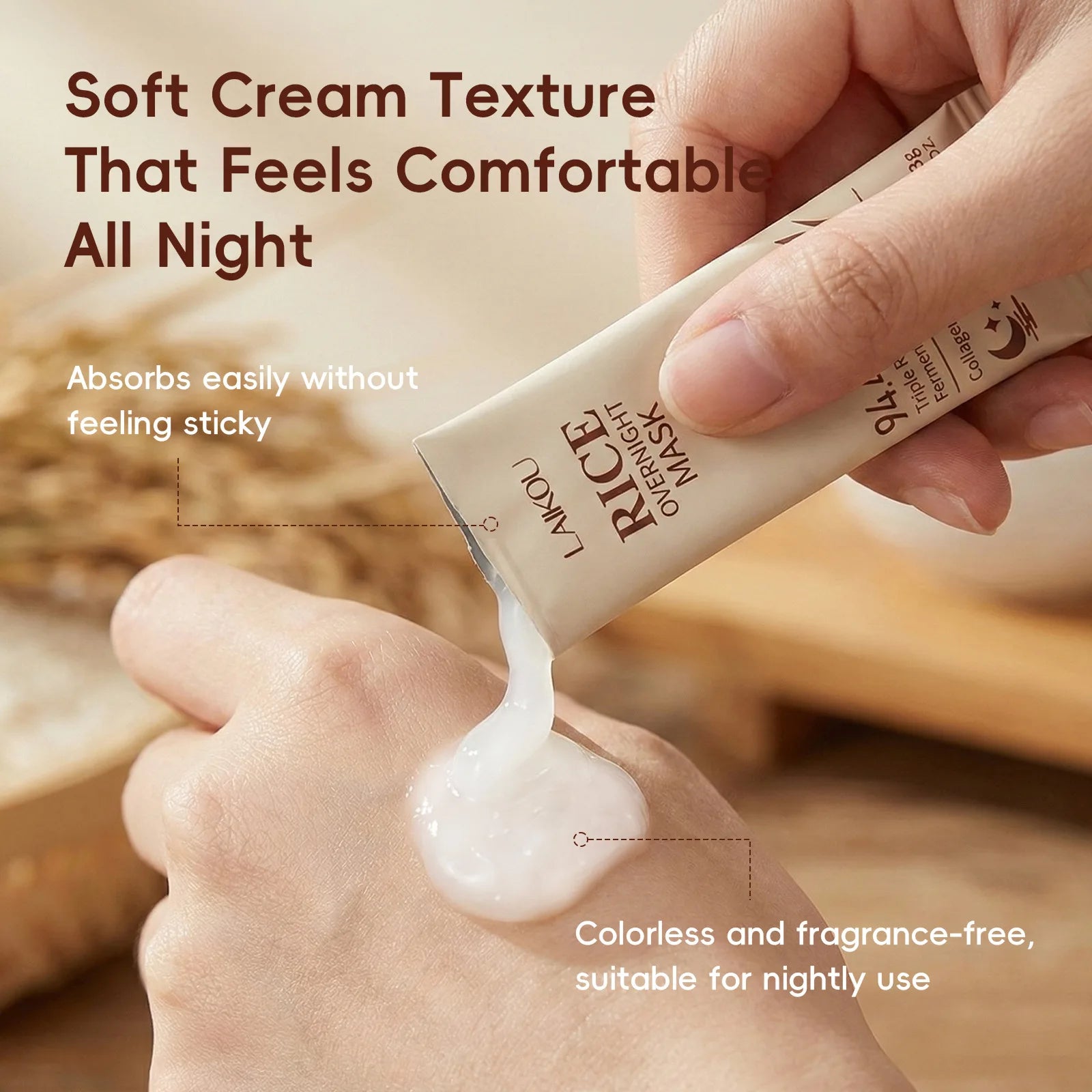Rice Pulp Brightening Sleep Mask | Korean Skincare Sleeping Face Mask Oasis Select
