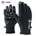 X-TIGER Autumn Winter Fleece Bicycle Gloves Touch Screen Full Finger Gloves Long Wrist Warm Cycling Gloves For Cycling Oasis Select XM-ZPST-20301 XXL