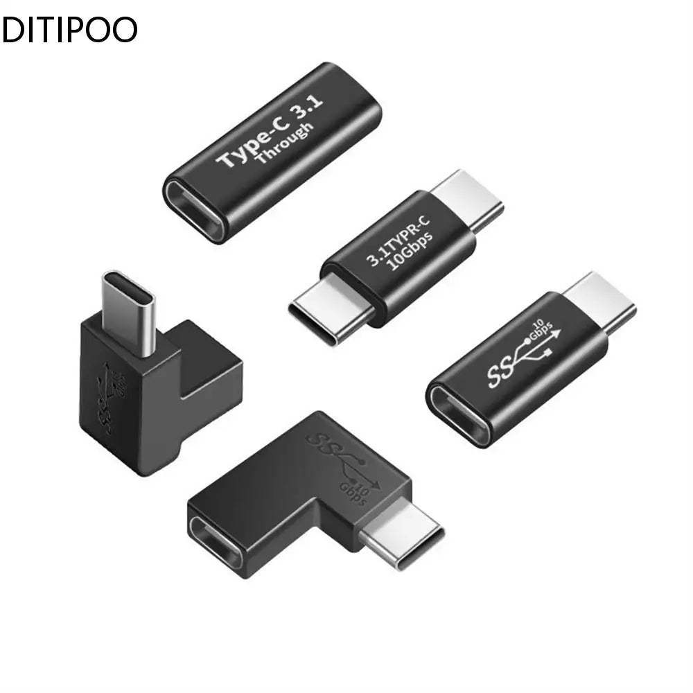 USB Type C Adapter Female to Female 10GBbps Portable Charge Adapter Fast Charging Type-C Extension Cable for Phone Tablet Oasis Select