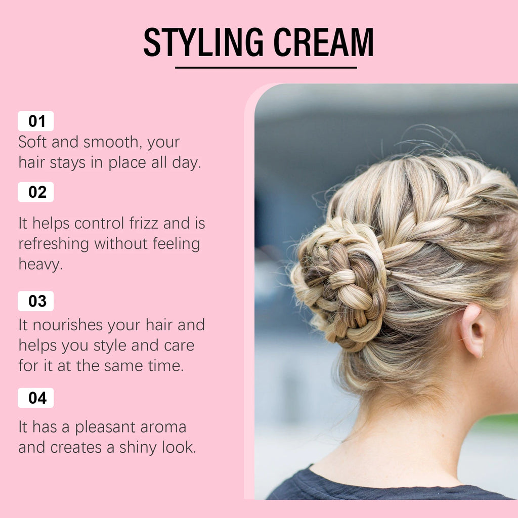 Hair Styling Cream Improves Frizz Softens and Prevents Split Hair Volume Lift Styling Cream Long Lasting Control Frizz Hair Care Oasis Select